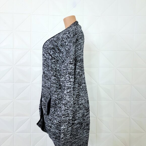 Lululemon Women's Black Heather Cardi All Day Merino Wool Cardigan Sweater XL - Picture 4 of 8